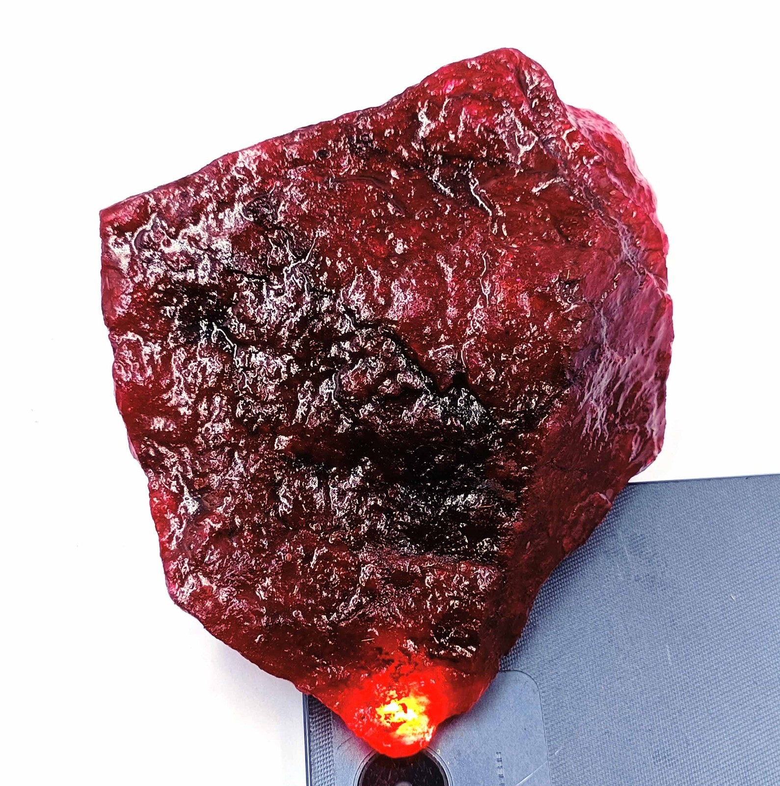 DYED NATURAL CERTIFIED 4195 CT AFRICAN ROUGH RED RUBY EARTH MINED GEMSTONE KKO