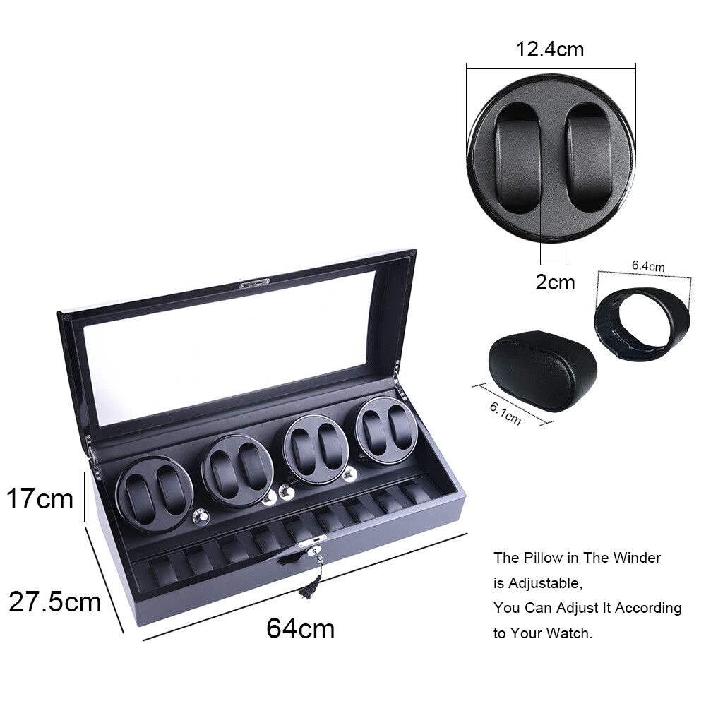 Automatic 6+7/8+9 Watch Winder Storage Display Box With Super Quiet Motors Gift