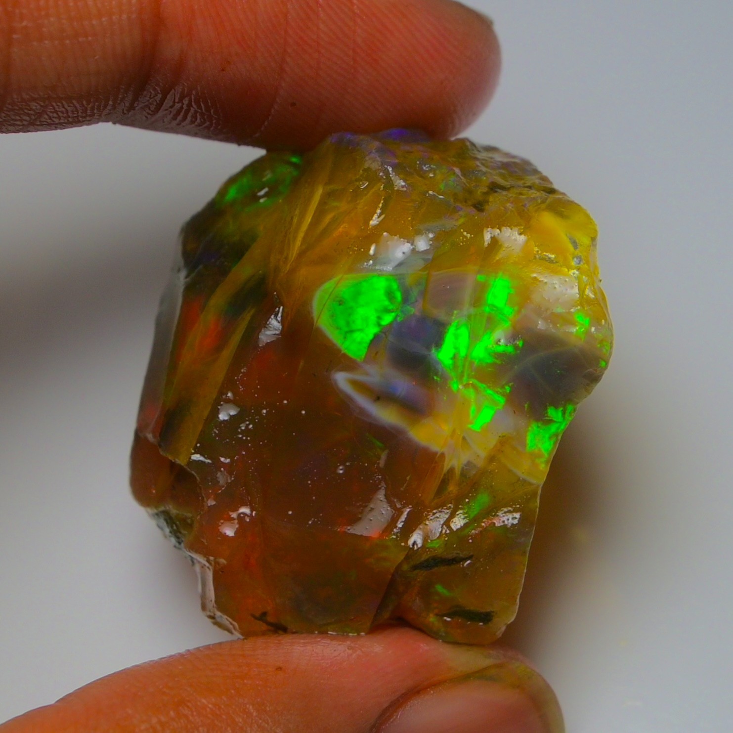 Stunning Ethiopian Opal Rough 99.20 Cts, Large Oil Opal Specimen Natural Opal