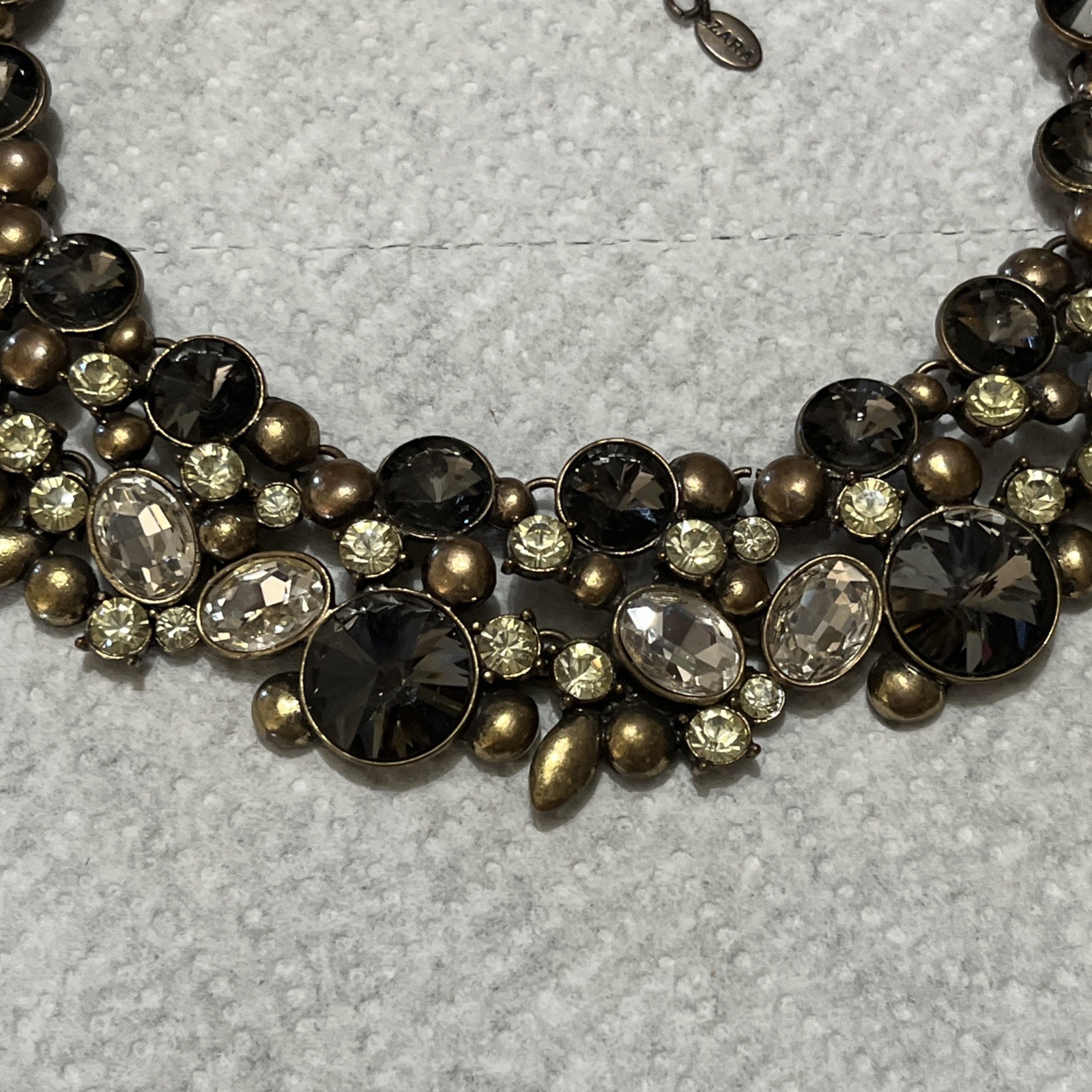 Zara Rhinestone Encrusted Chocker Necklace