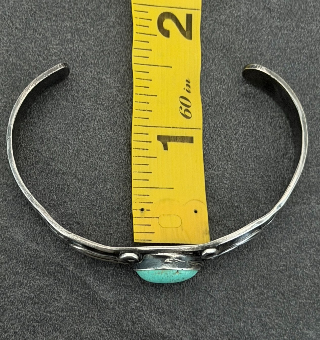 OLD Vintage Native American NAVAJO Turquoise Ingot Silver SMALL Bracelet 6 in