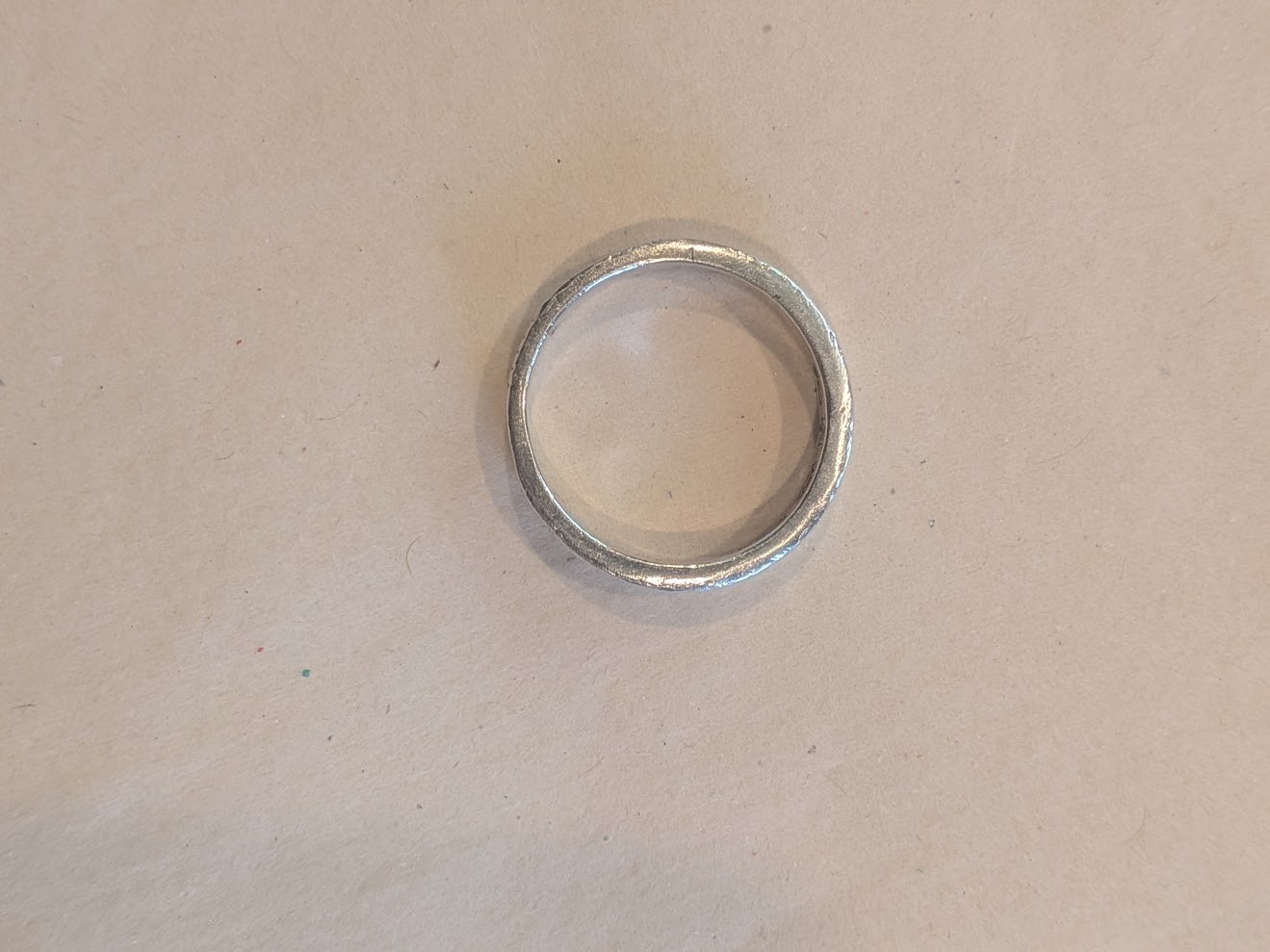 Vintage John Hardy 925 Sterling Silver 18K Gold Band Ring Size 7 w/ Pouch