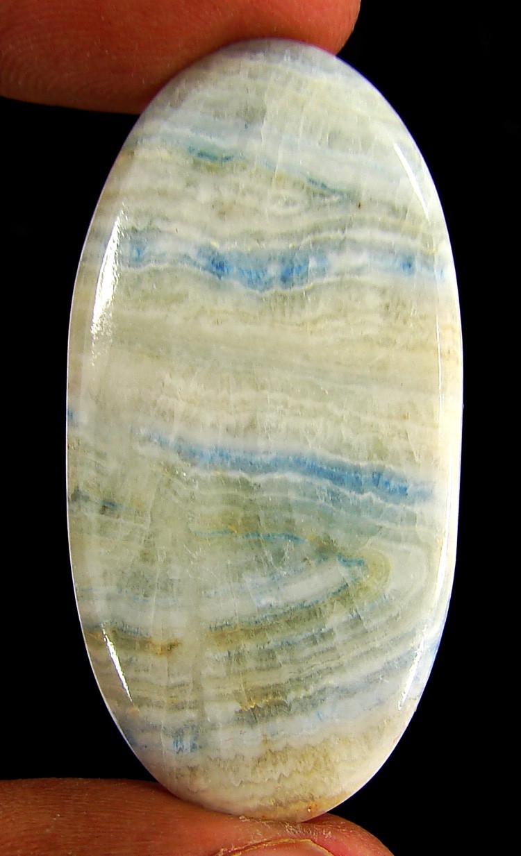 40.55 Ct Natural Blue Scheelite Loose Gemstone Cabochon Wire Wrap Stone – 62932