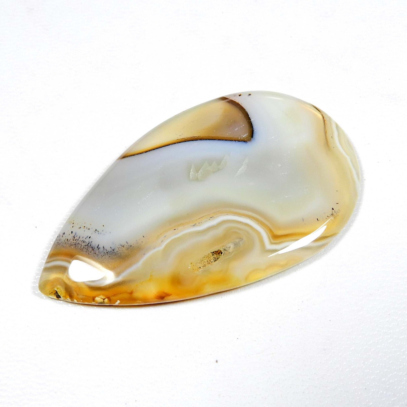 Montana Agate Cabochon Pear Shape Loose Natural Polished Gemstone 48 Cts #9932