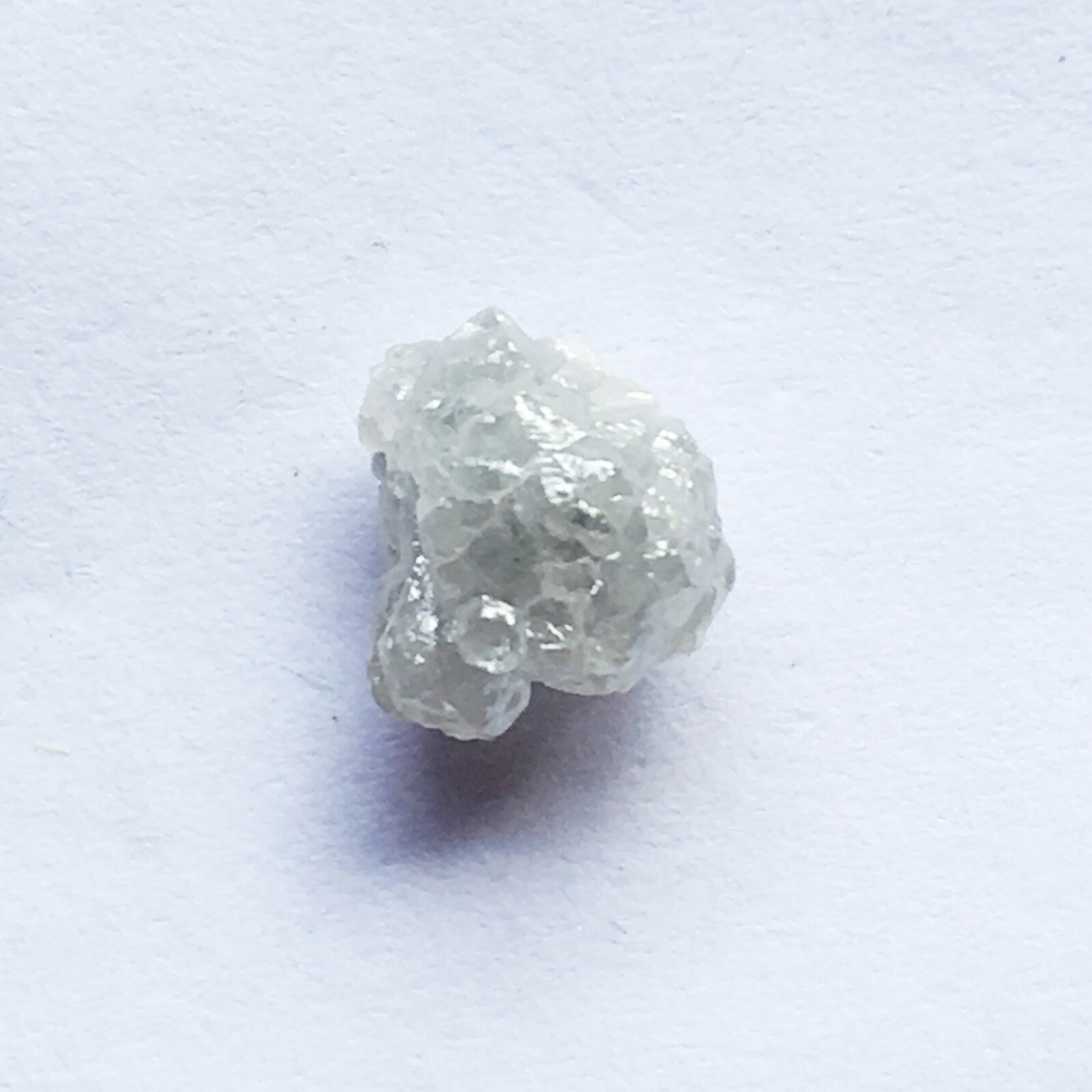 3.47Ct Natural White Gray Raw Diamond Loose Rough diamond I3 Clarity 8.86mm X69