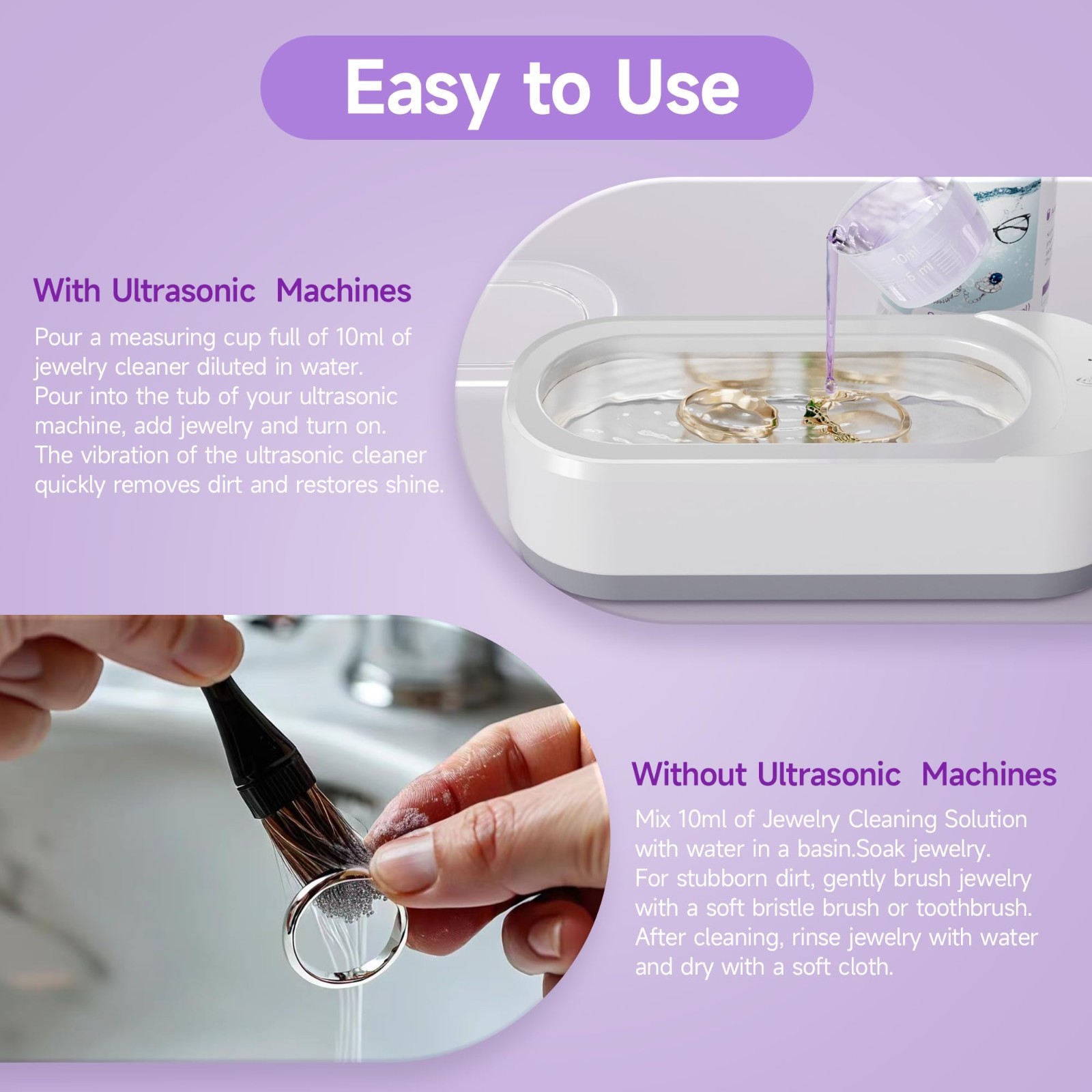 Ultra-Efficient Jewelry Cleaner – Plant-Based Formula for Silver, Gold, Diamonds
