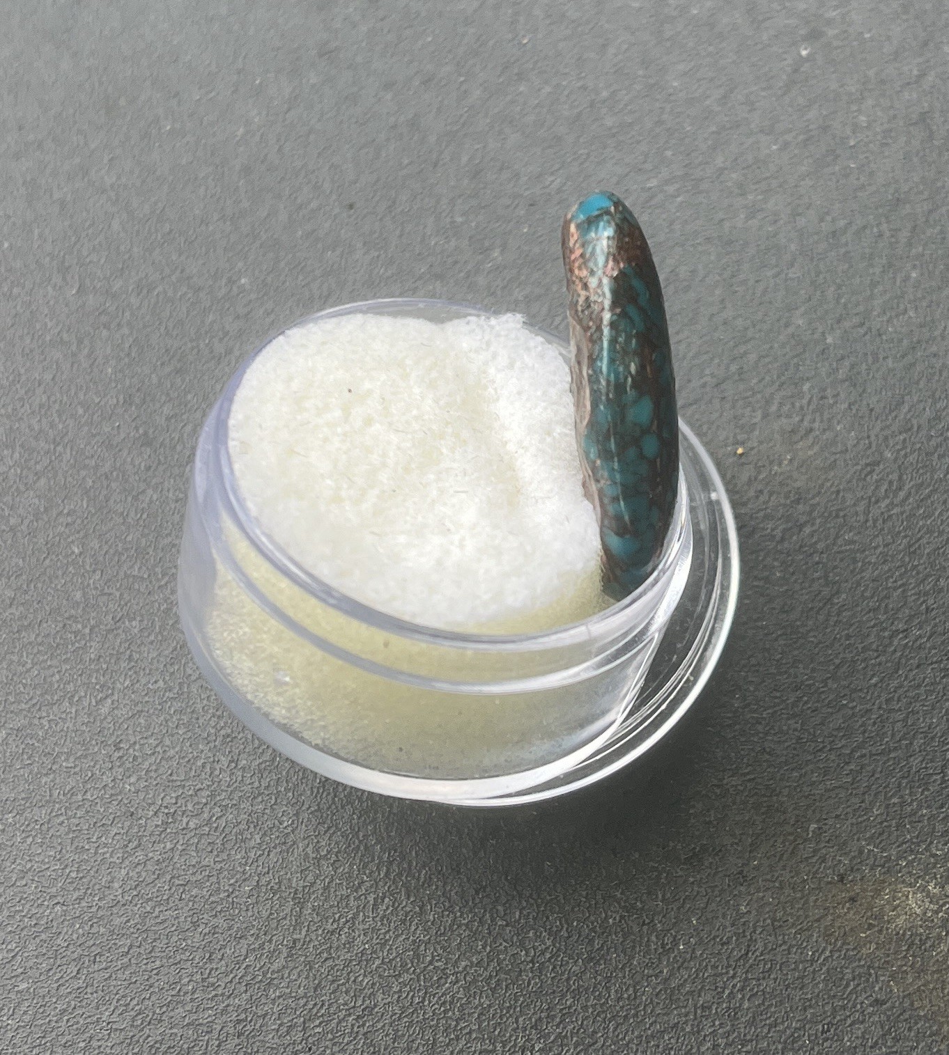 1 Egyptian Sinai Turquoise Cabochon 14.7carats 23x14x6mm SpiderWeb