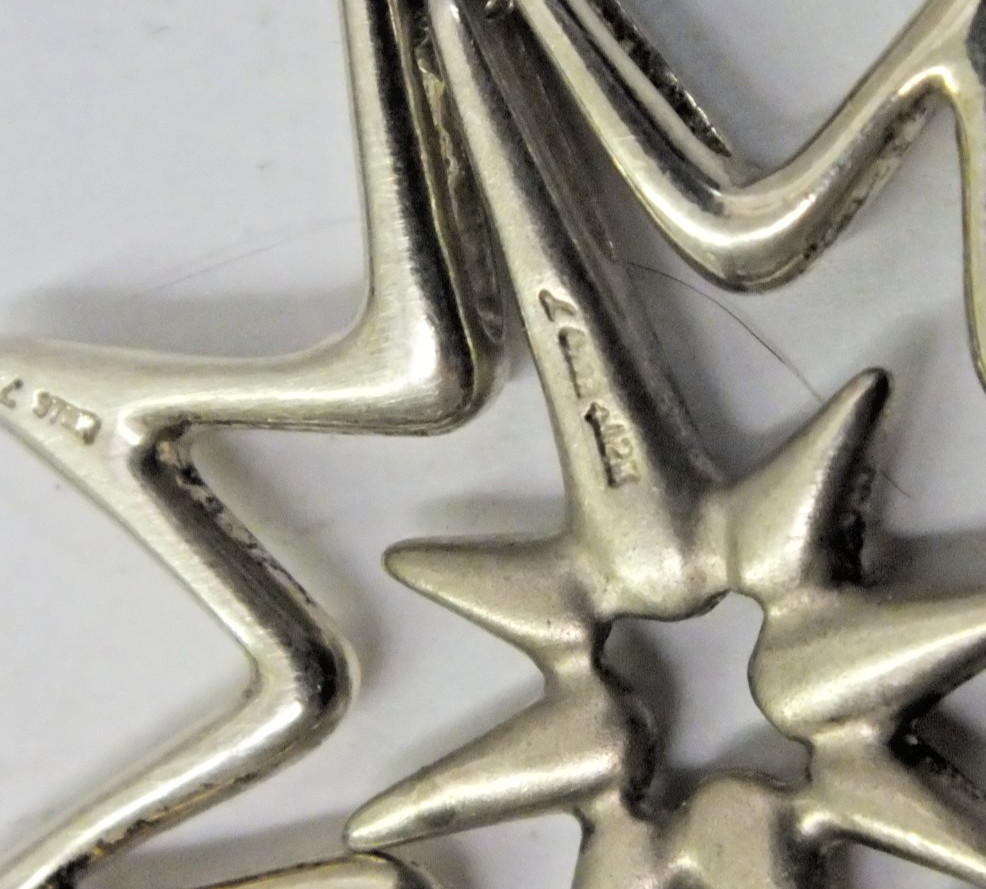 Landstrom’s Black Hills Gold Sterling Silver & 12K Gold Star Necklace w/ chain