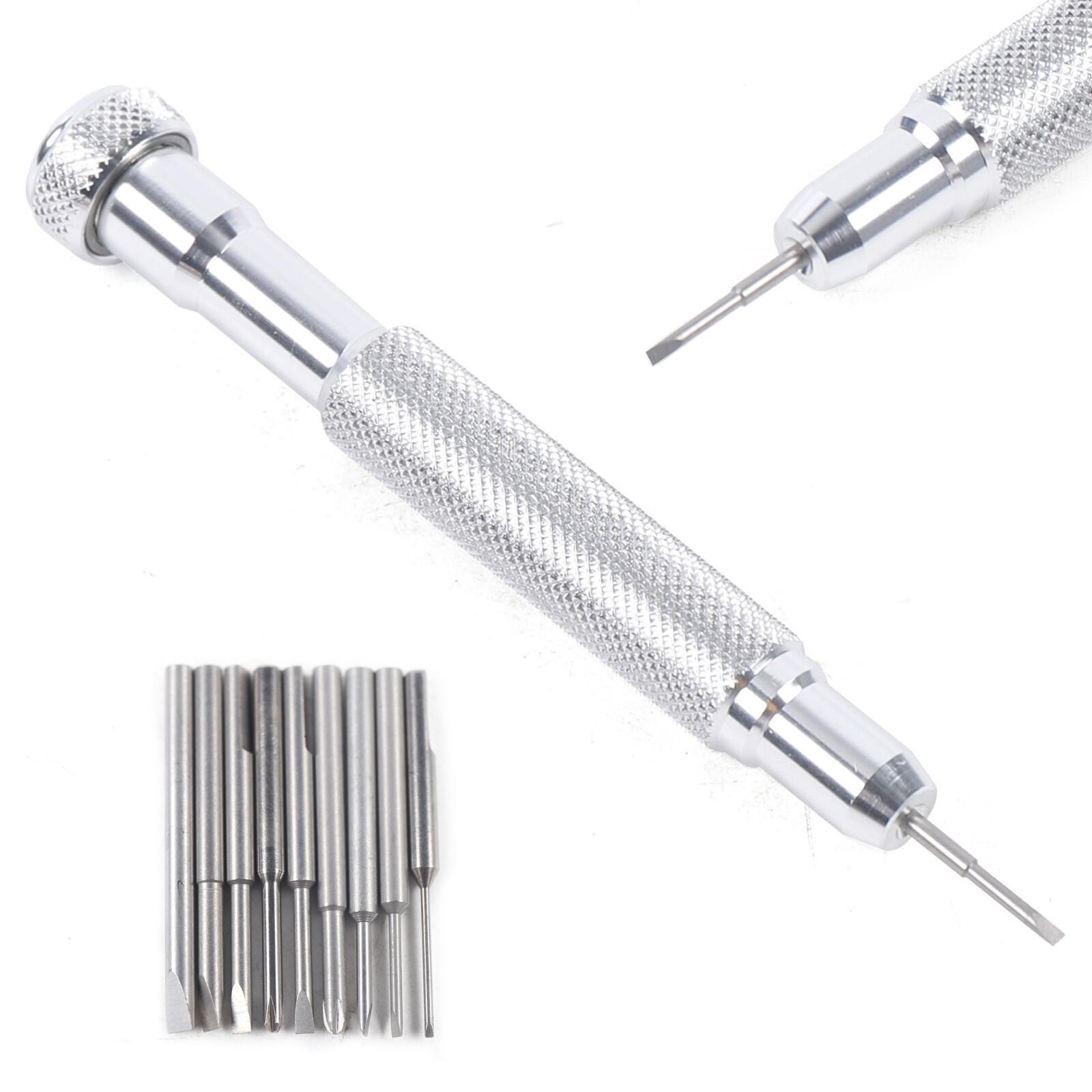Micro Precision Watchmakers Tool Watch Repair Screwdriver Set &10 Assorted Blade
