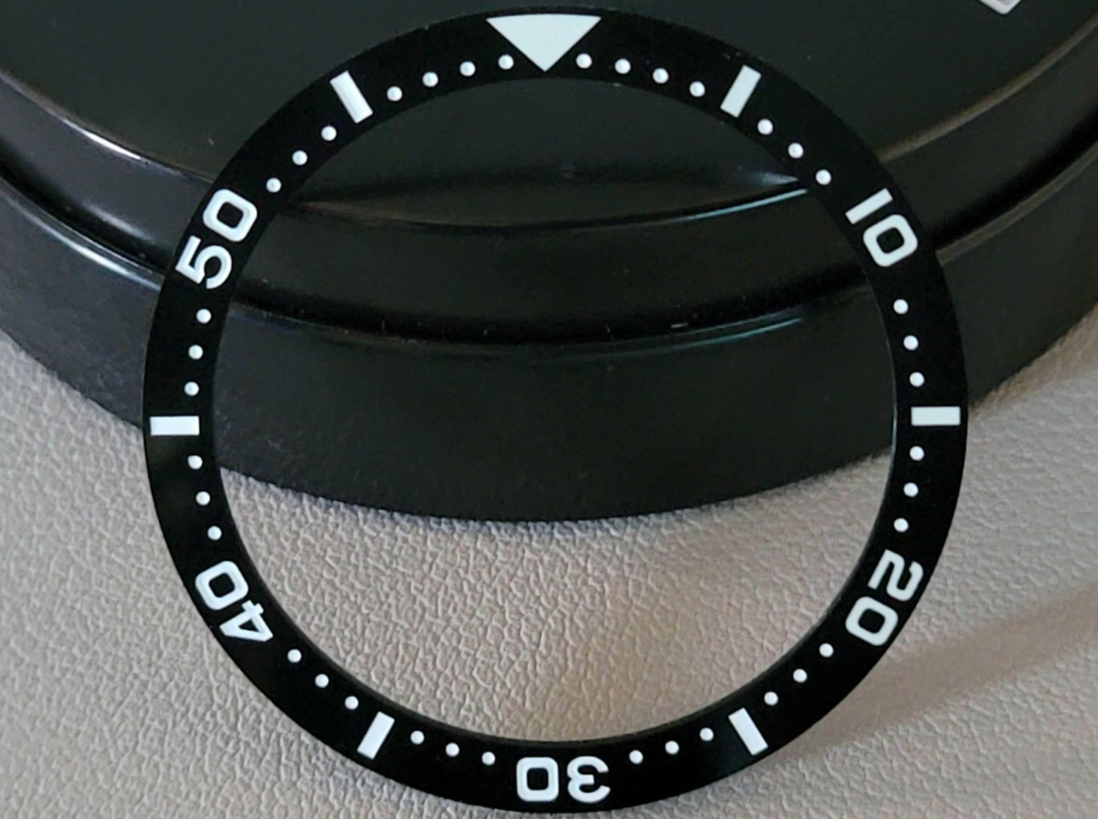 Bezel Insert Black Turtle CERAMIC (MM300 style lume) Flat BGW9 SEIKO SRP777 SRP