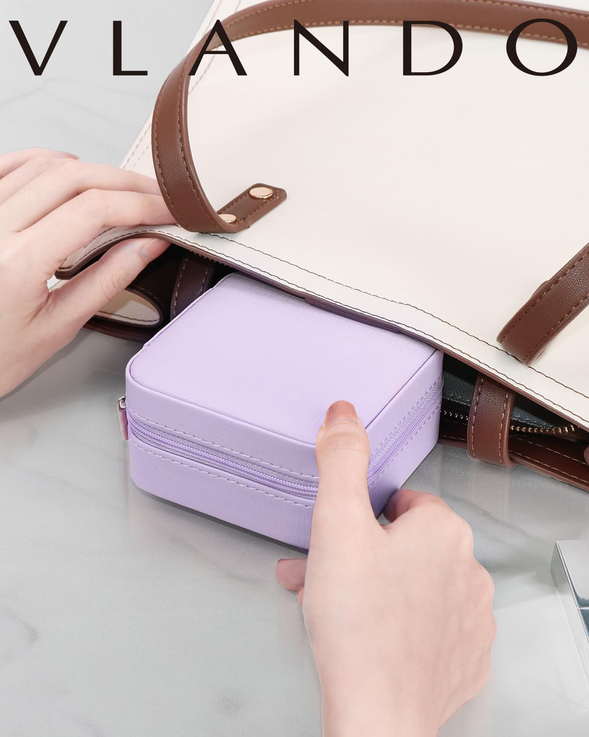 Small Travel Jewelry Box Organizer – Girls Women Gift Rings Earrings Necklaces J