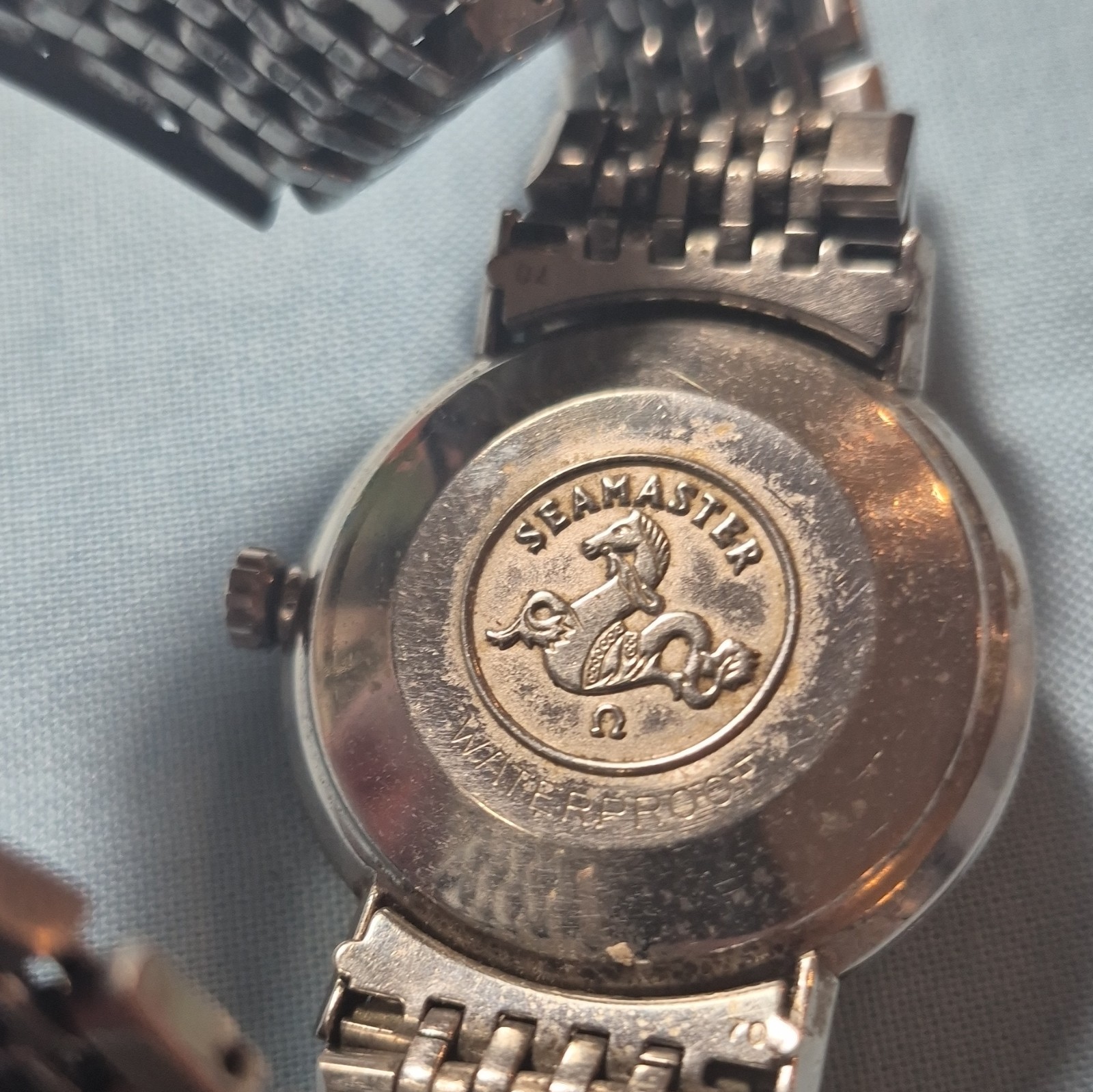 OMEGA Seamaster 1959-1963 Auto Gold Dial 34mm Steel Beads of Rice Bracelet