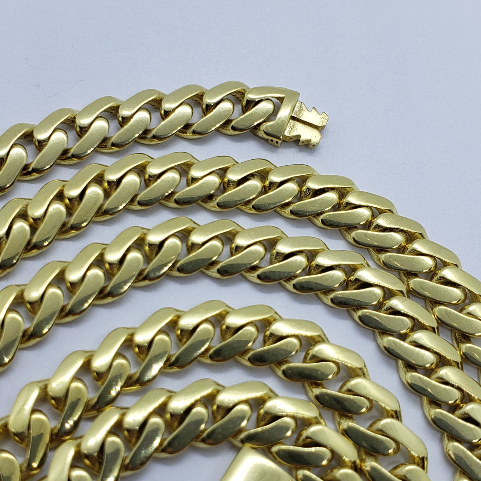 10K Hollow Yellow Gold Miami Cuban Monaco Chain 6m~9mm Necklace Bracelet 7″-30″
