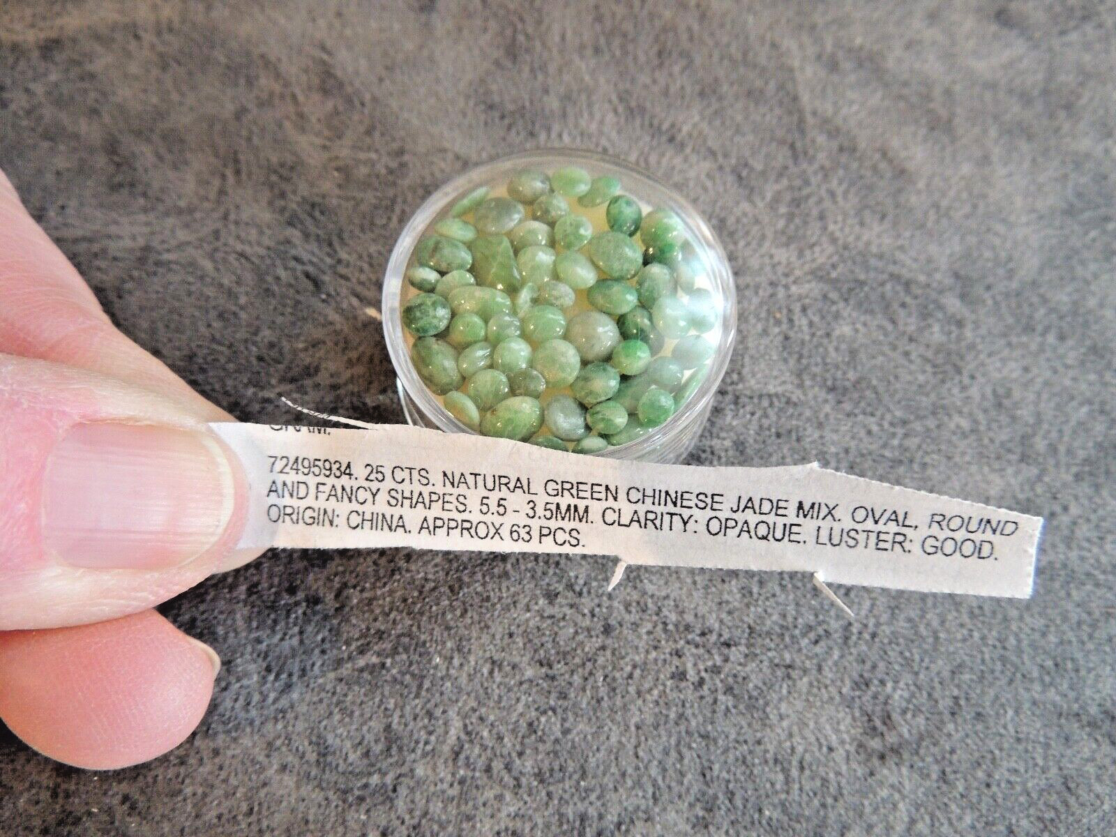 Green Chinese Jade Mix stones 3.5-5.5mm mix approx 57 stones