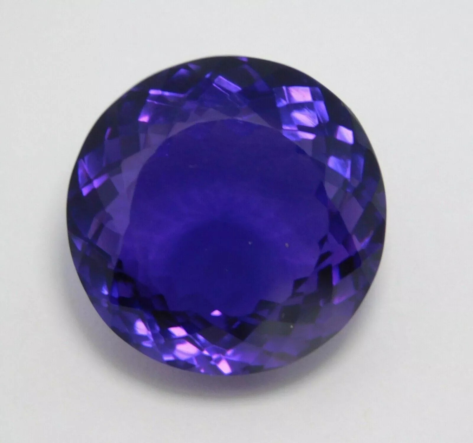 UNHEATED 38-40 Ct Natural Purple Amethyst Round Cut EGL Certified Loose Gemstone