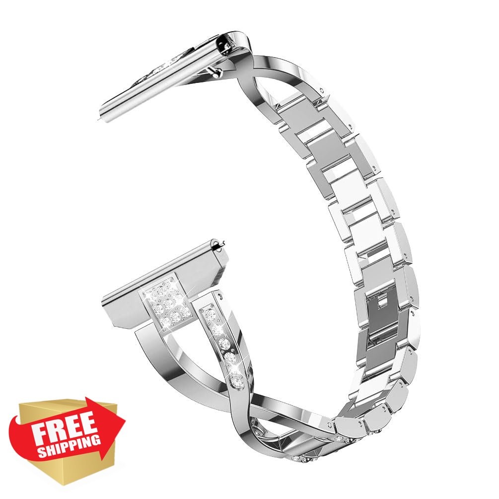 Sankel 18mm Metal Bling Band for Garmin Venu 3S 4S 2S Vivoactive 4S Band