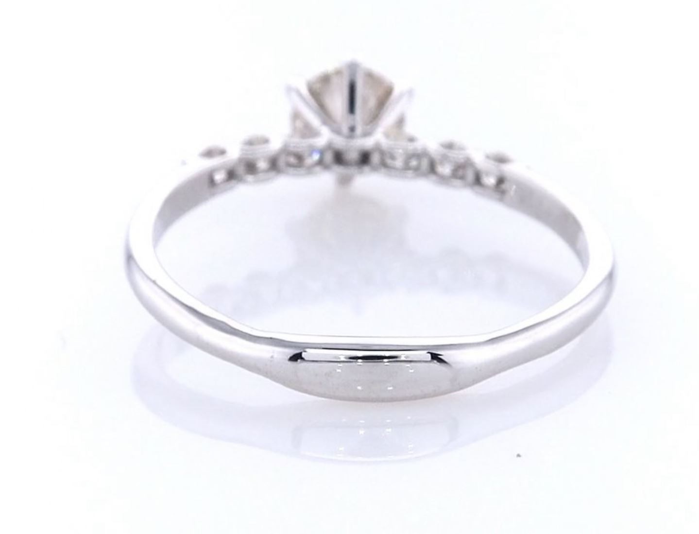 IGI Certified 0.69 CTW Natural Diamond Seven Stone Ring in 14K White Gold