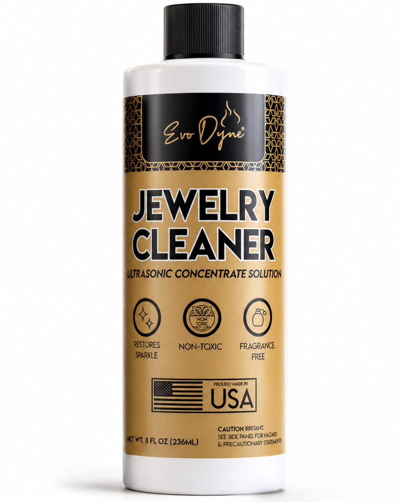 Ultrasonic Jewelry Cleaner Solution, 1Pack, 8 oz Bottles