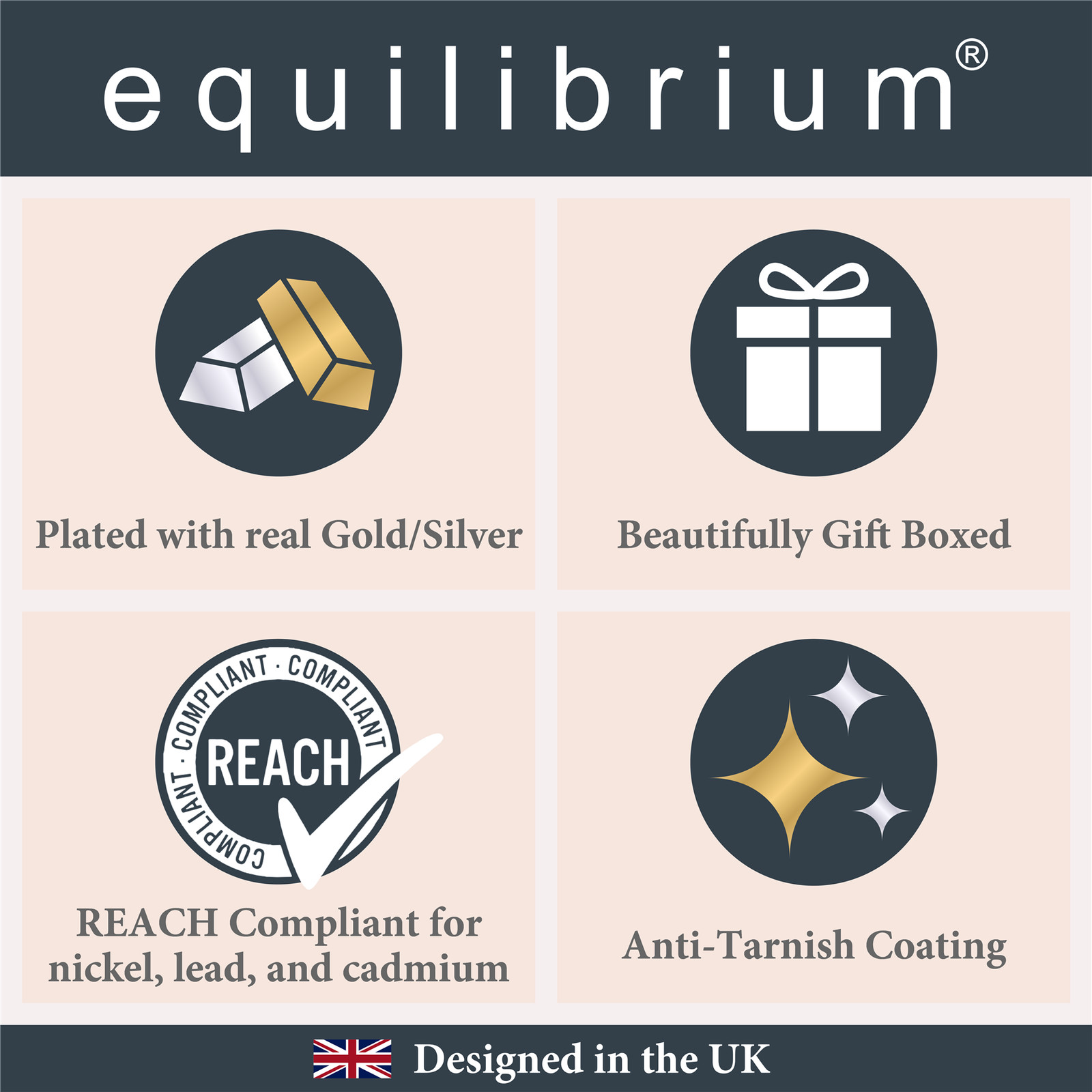 Equilibrium Silver Diamante Heart Charm Bracelet