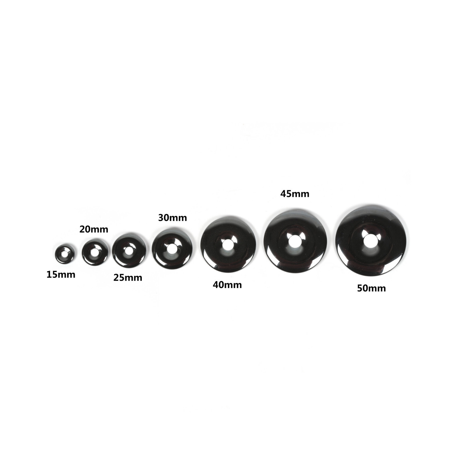Hematite donut pendant bead 15mm 20mm 25mm 30mm 40mm 45mm 50mm