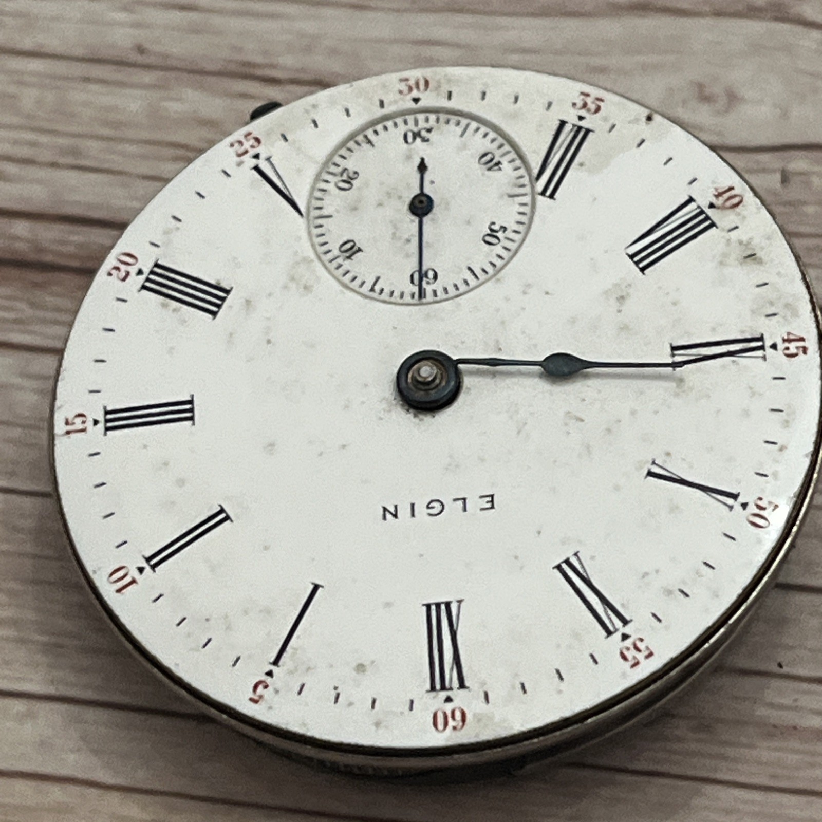 Antique 1901 Elgin Grade 207 18s 7j Model 4 Hunting Pocket Watch Movement Parts