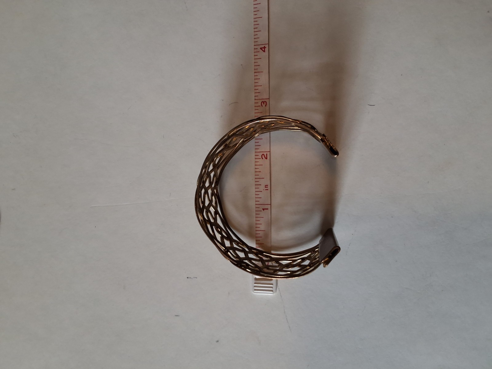 Waxing Poetic 30″ Brass Oval Link Necklace Bronze Wire Cuff Bracelet