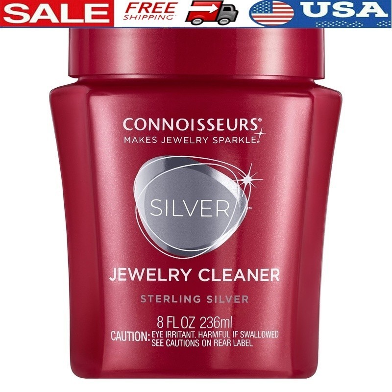 Silver Jewelry Cleaner Liquid Tarnish Remover W/ Dip Tray Sterling Silver New