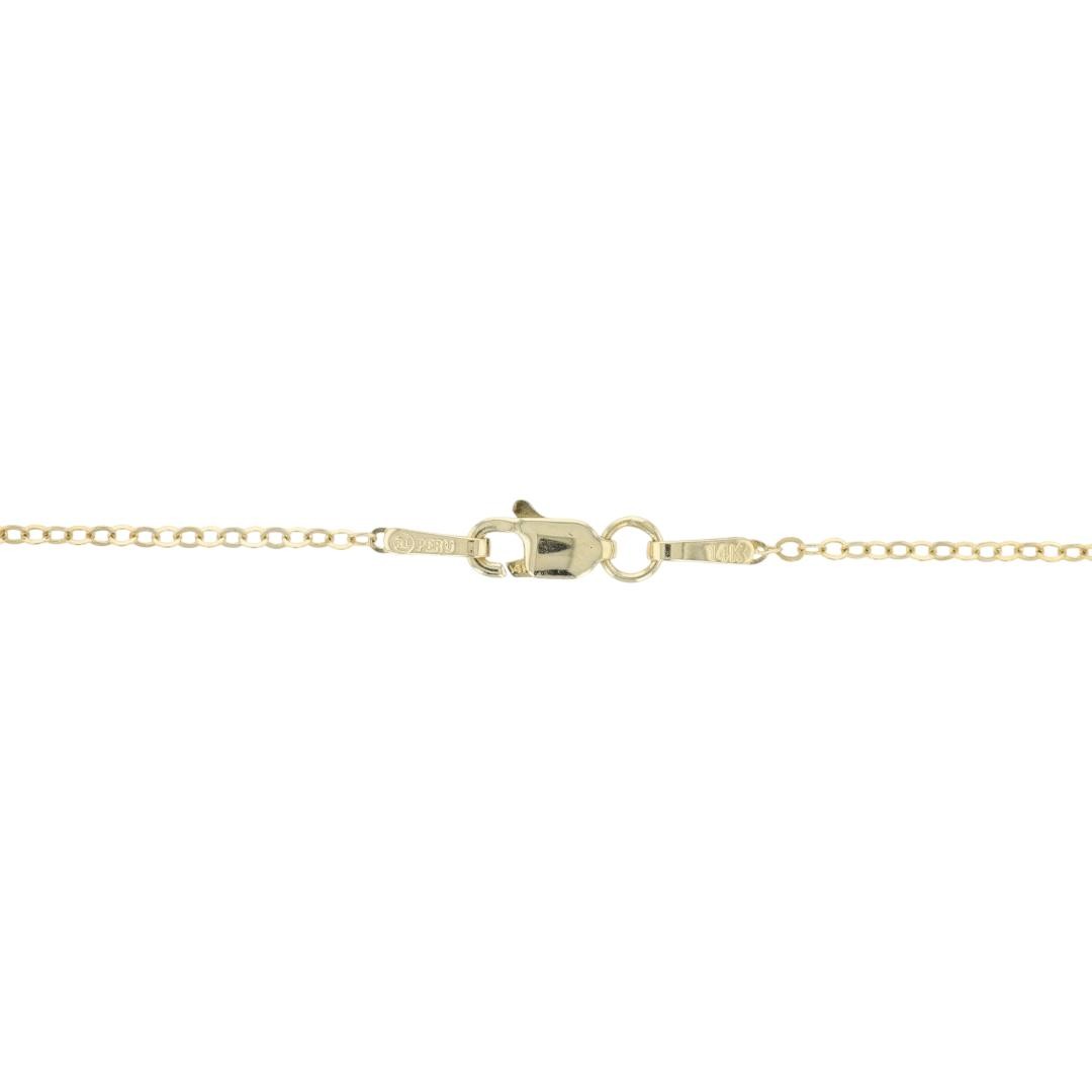 11.6mm Love Knot Cable Chain 18″ Necklace 14k Yellow Gold 2.09 Grams