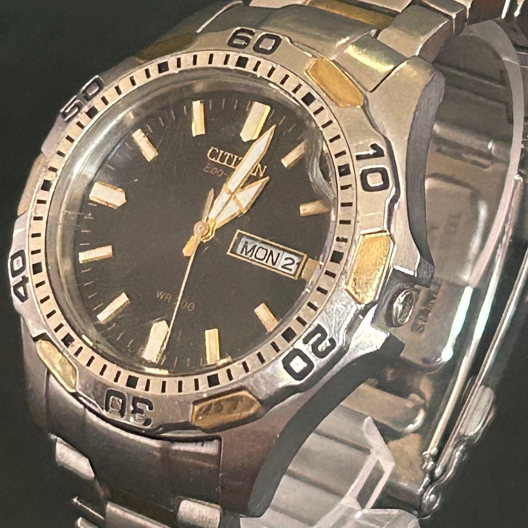 [Working Condition] CITIZEN Eco-Drive WR200 Men’s Watch (Two-Tone) From Japan