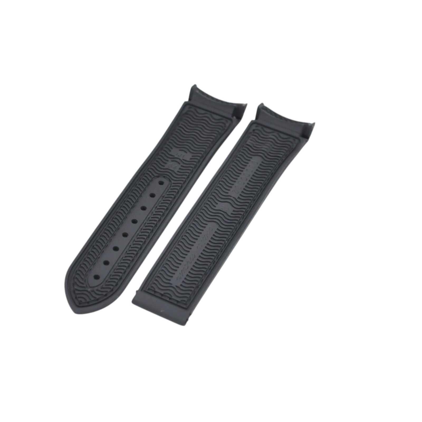 22mm Fabric Plated Rubber Watch Strap For Omega Seamaster Planet Ocean 600M