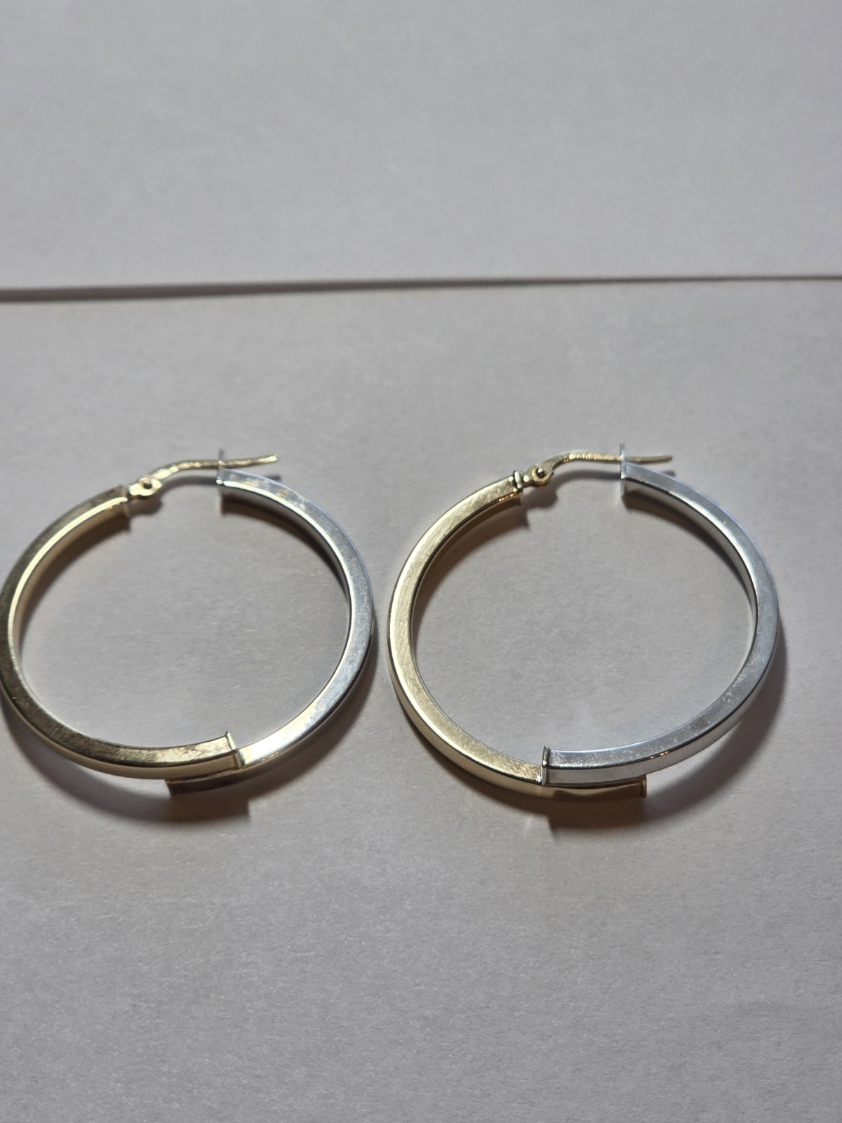 14K 585 2 Tone Tirana 3 Grams Earrings Hoops