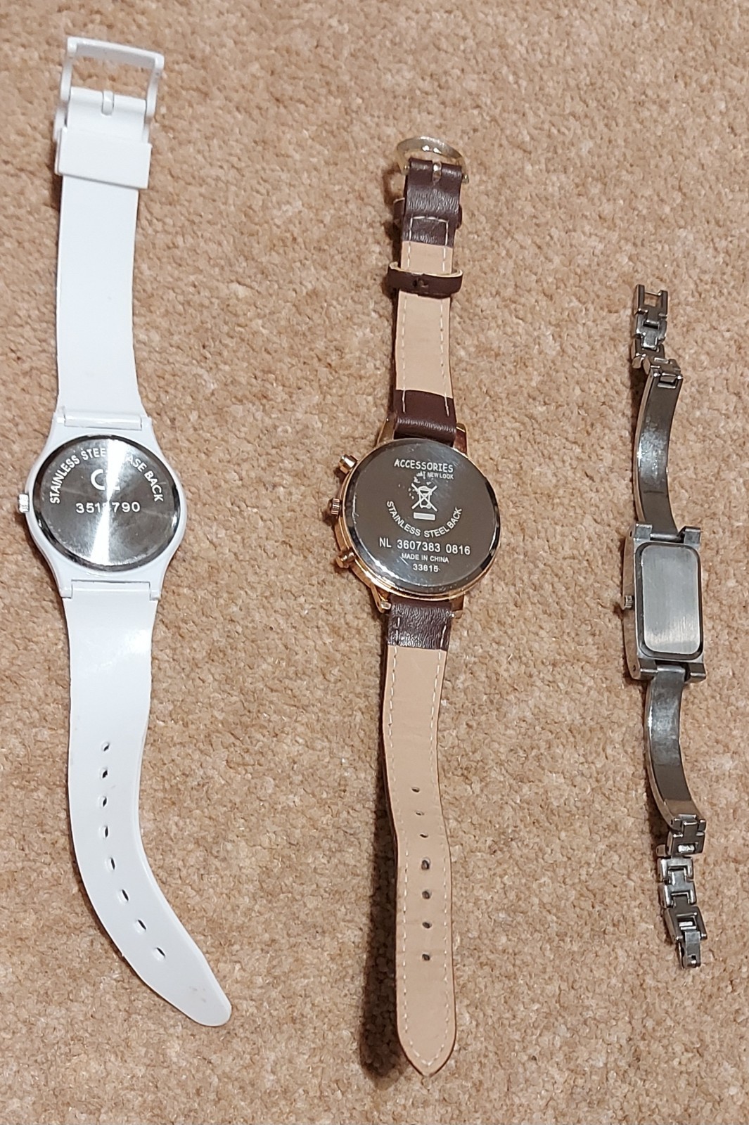 Three Untested Ladies Watches – one is New Look, one is Quartz – analogue 12 hr