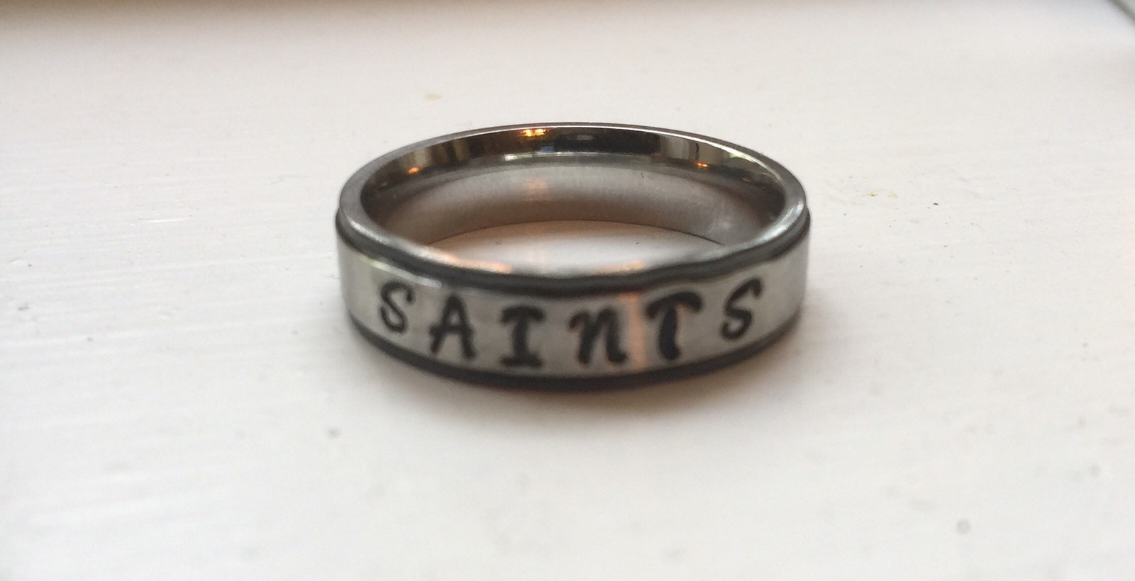 Falcons Hand Stamped Stainless Steel Band 6mm