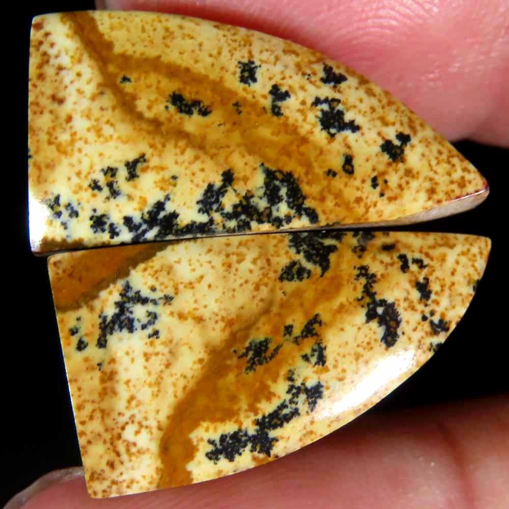20.20Cts.100% Natural Designer Picture Jasper Fancy 16x21x4mm cab Pair Gemstone