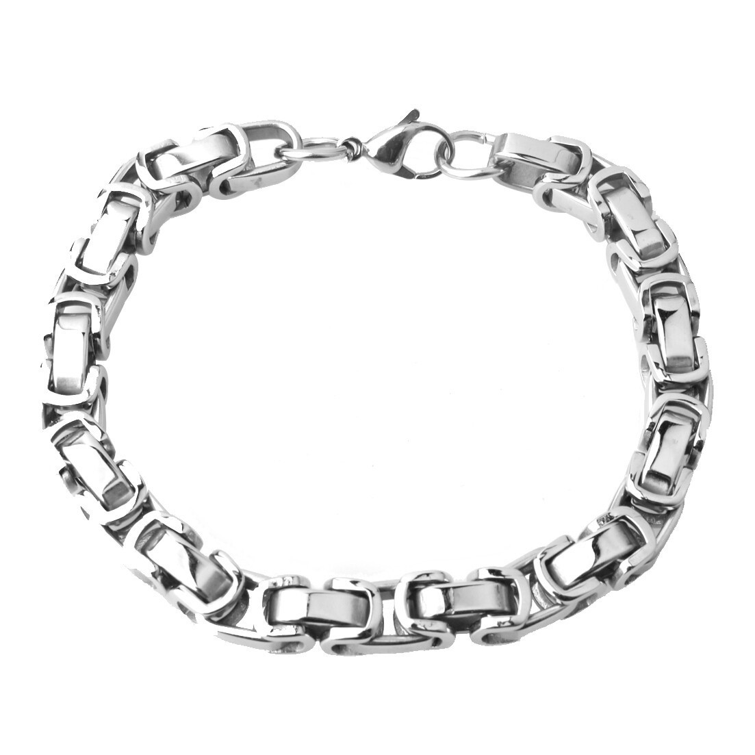 Beautifully Stainless Steel Silver Gold Black Byzantine Chain Men Women Bracelet
