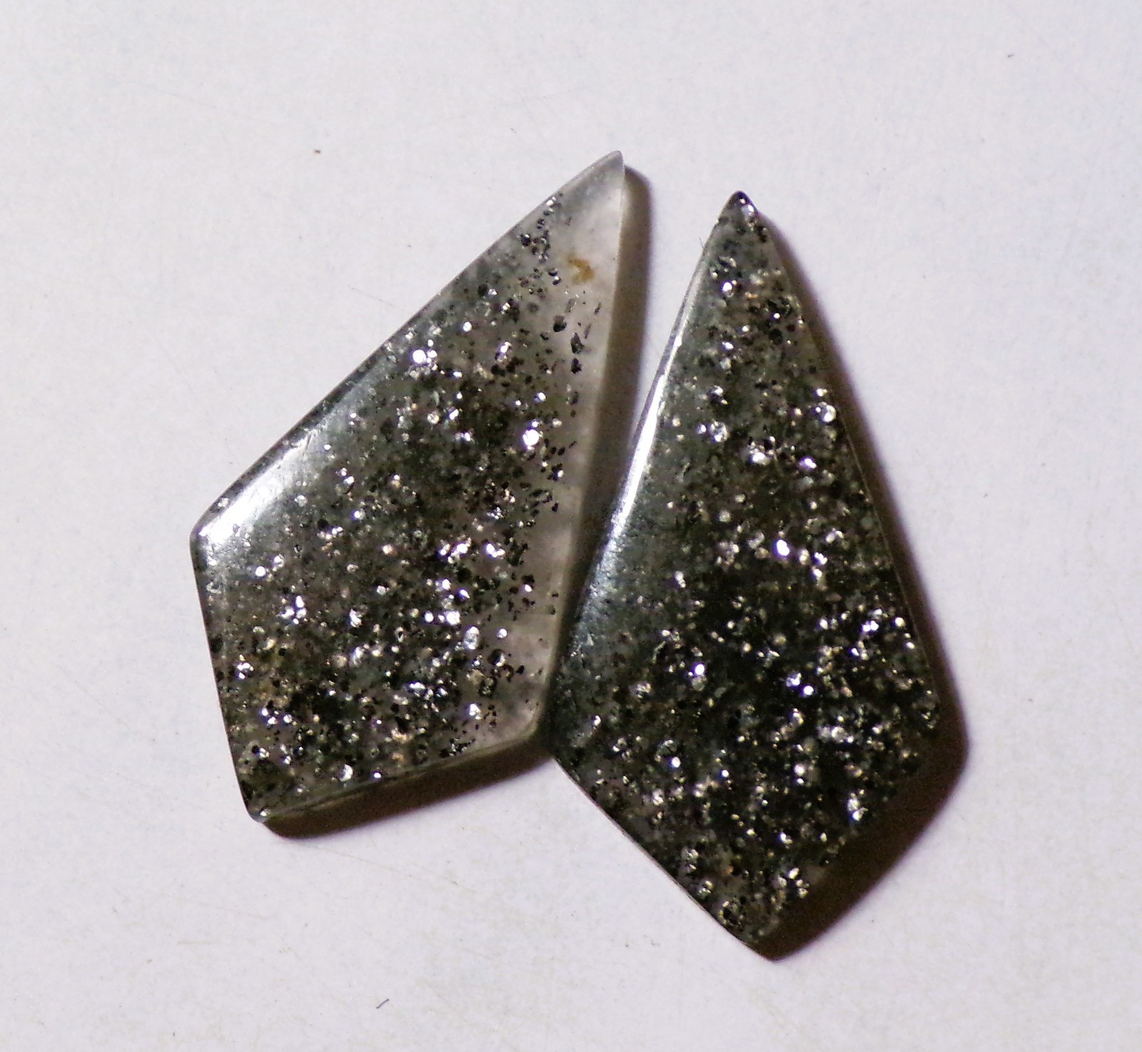 28.75 Cts Natural Black Sunstone Cabochon Match Pair Gemstone 35.4X18MM 51