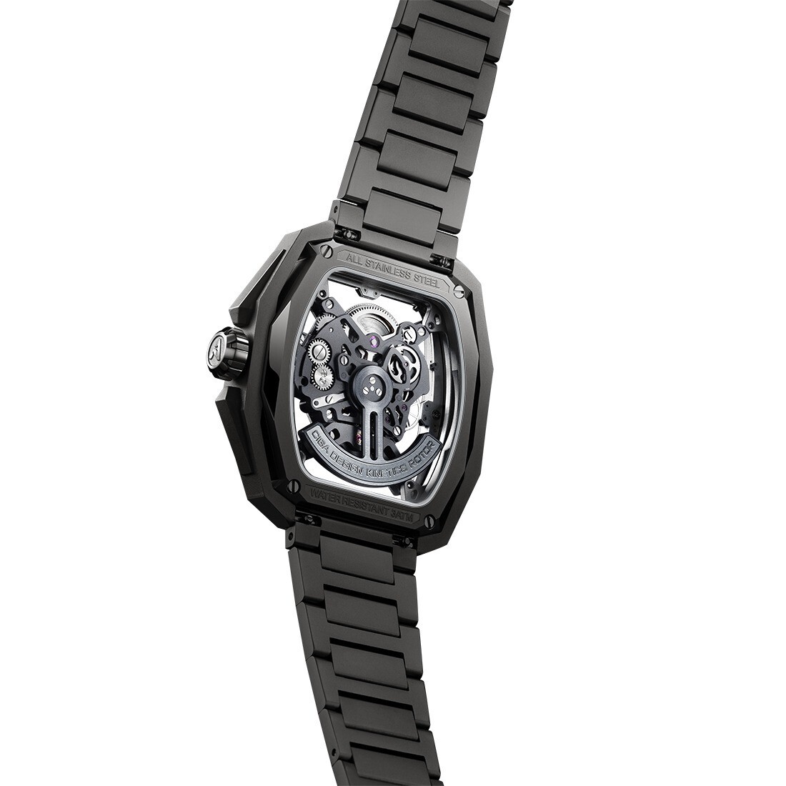CIGA Design Z Hunter Steel Skeleton Tonneau Black Men’s Watch