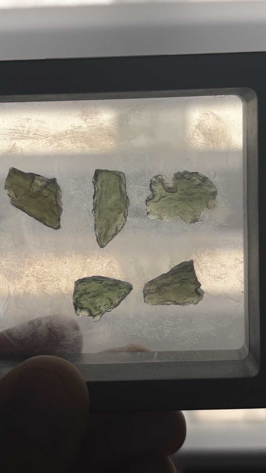 Genuine Moldavite Gemstones Lot 5pcs Freeform Translucent Czech Republic 13.5cts