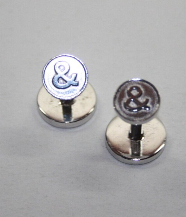 Rare Bell & Ross Sterling Silver Ampersand Cufflinks w/ Original Box [063GRA]