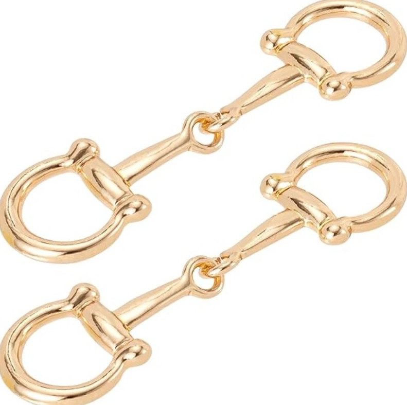 2pcs Multi-purpose Horseshoe Scarf Buckles Elegant Metal Scarf Ring Clips – NEW