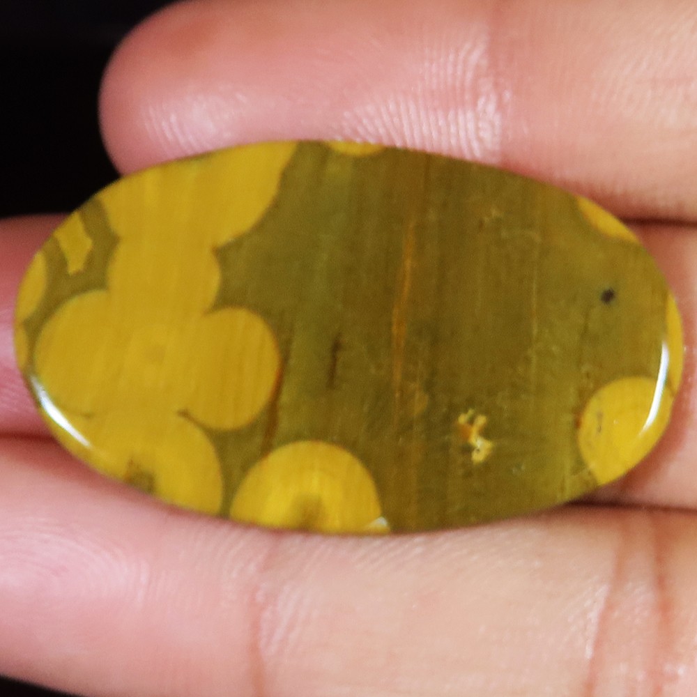 Natural Ocean Jasper Oval Cabochon Healing Gemstone 38.05 Cts 24x41x3 mm LP104