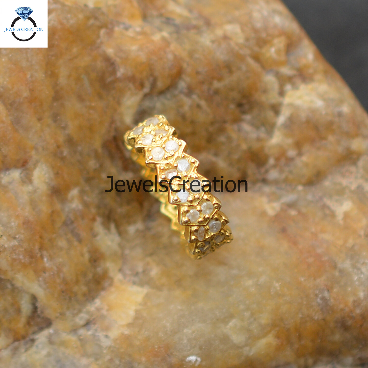 Natural Pave Diamond Finding 925 Silver Wheel Beads Gold Vermeil Jewelry Making