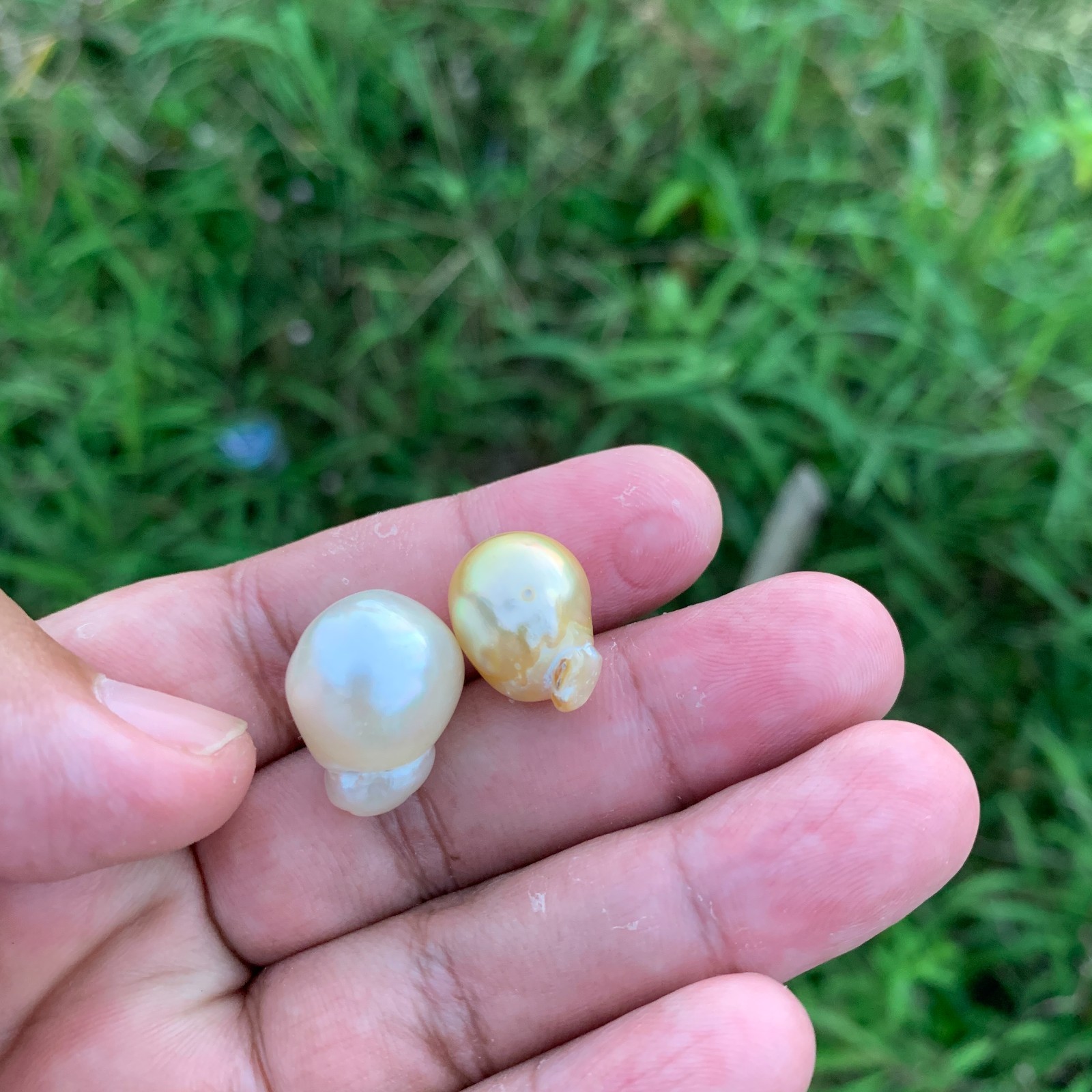 18.1 x 13.4mm Loose Indonesia Saltwater Pearl Big Size Baroque Pearl Beads H10-2