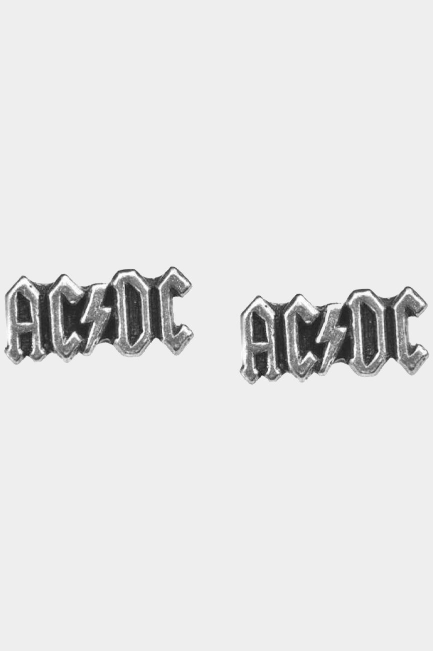 AC/DC Stud Earrings classic Band Logo new Official Pewter One Size