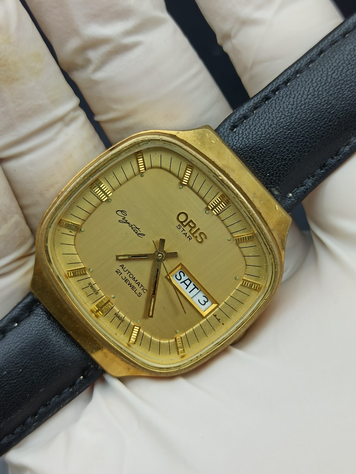 Iconic ORIS STAR Crystal 21 Jewels Automatic ETA-2879 Swiss High GP Men Watch