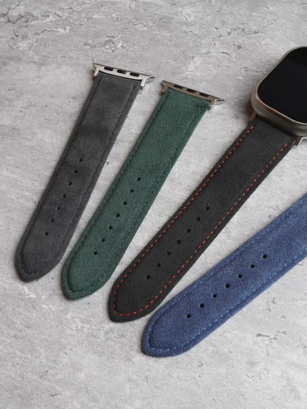 Alcantara Apple Watch Strap Suede Leather for Ultra 2 Band 46mm 45mm 44mm