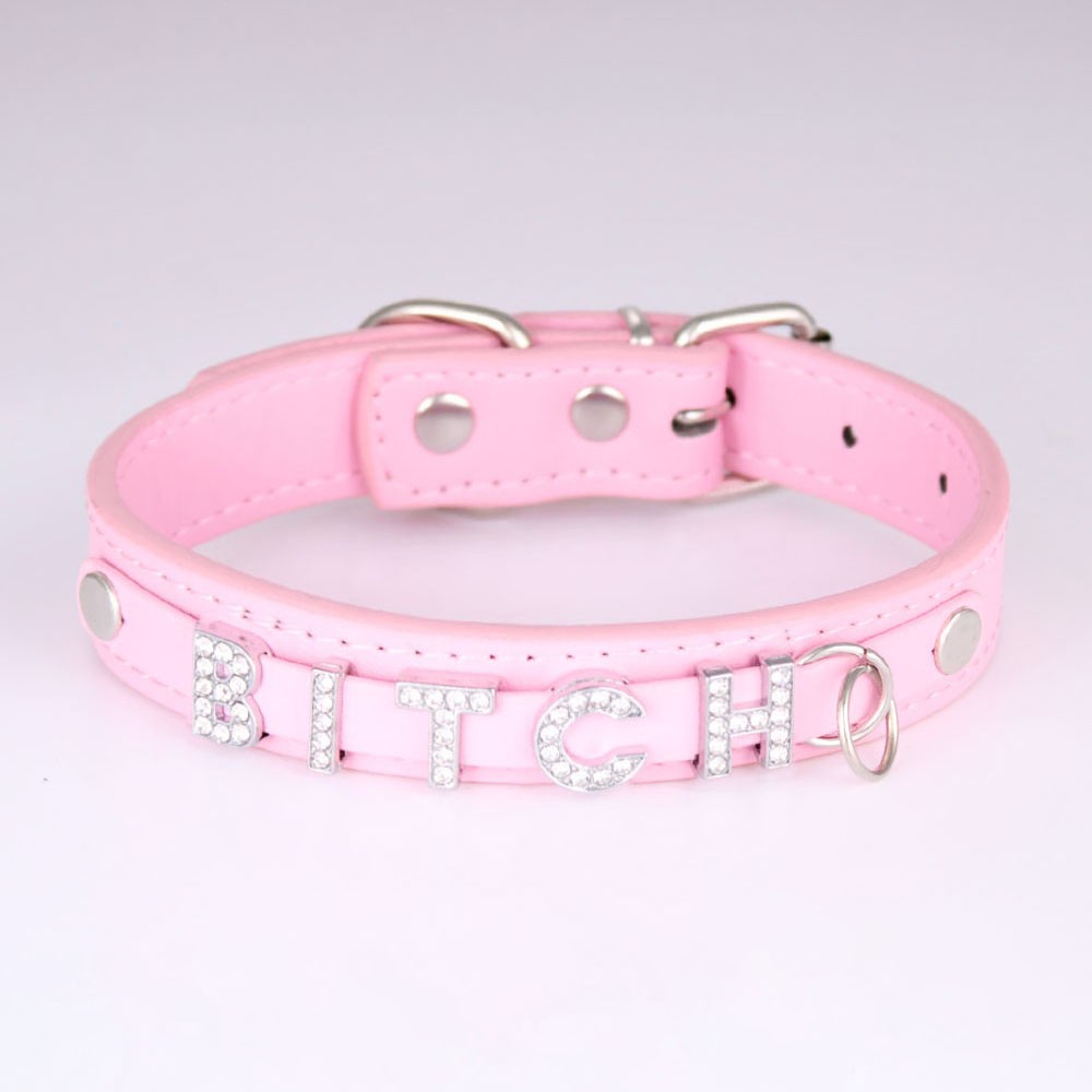 Soft PU Choker Necklace With Custom Name Vegan Leather For Women Jewelry Sets