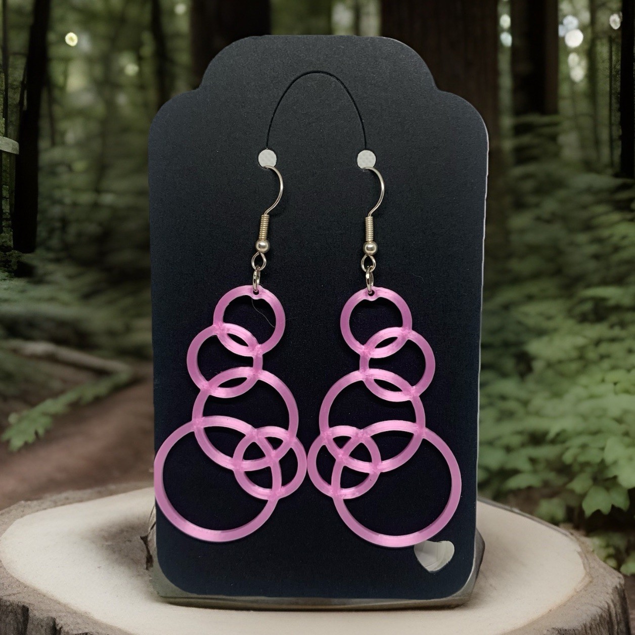 Pair of 3D Printed Statement Earrings – Bold, Lightweight & Colorful Jewelry