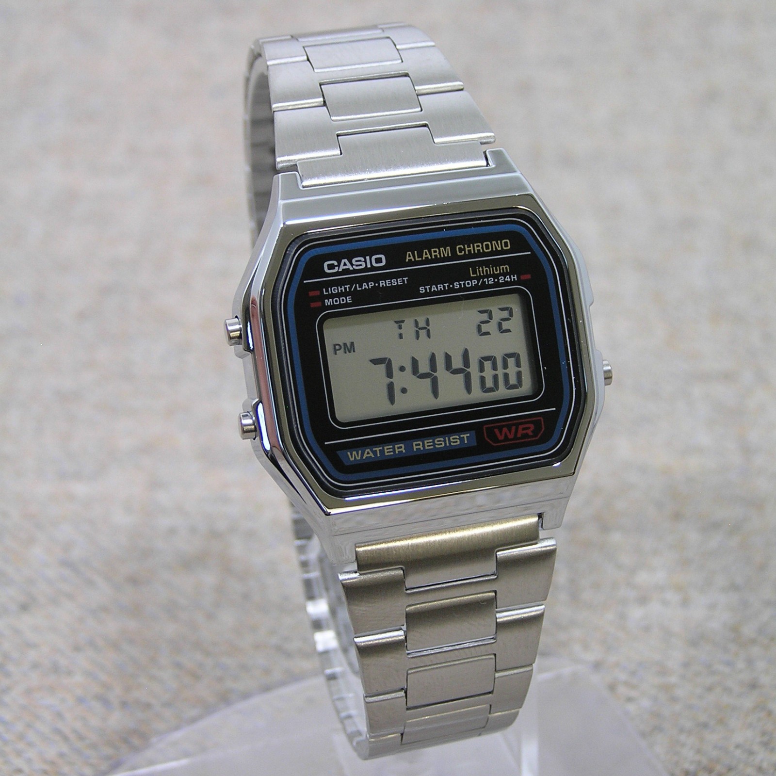 UK STOCK CASIO A158WA-1JH Japan Exclusive Digital Watch Imported Model Silver