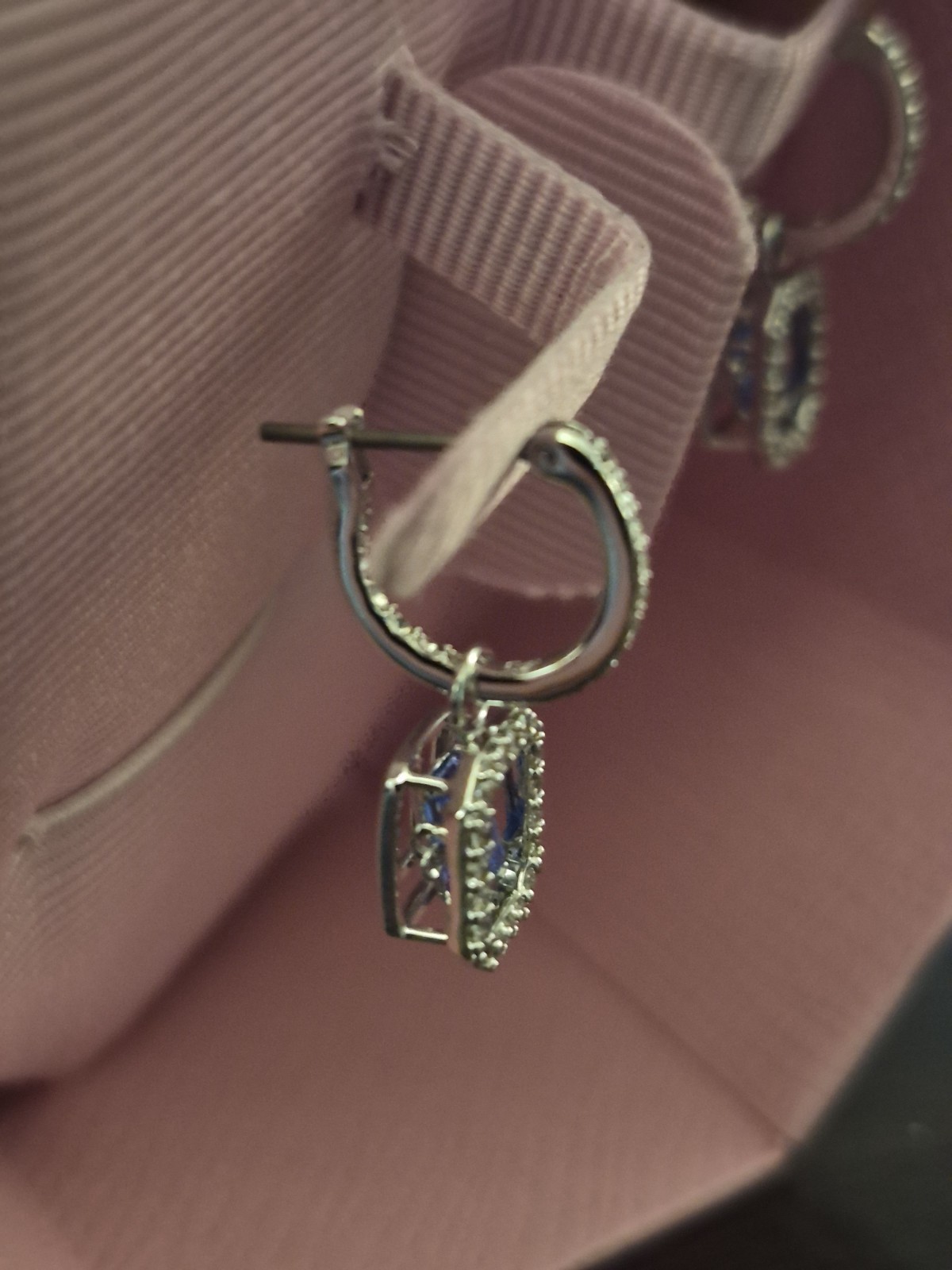 Swarovski Una Angelic Hoop Drop Earrings 5619500 PE CRY/ M- FREE Shipping